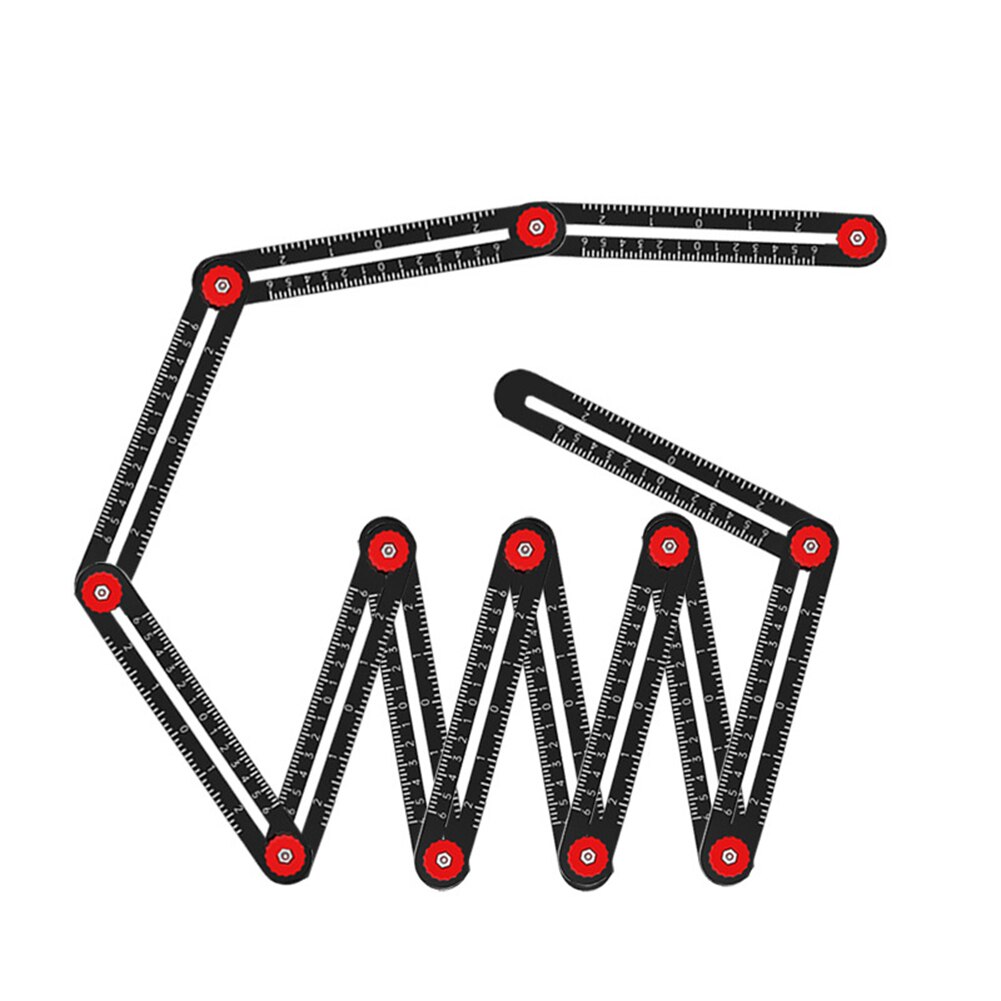 Adjustable Angle Ruler Finder Glass Fixed Measuring Ruler Perforated Template for Various Shapes Product Positioner