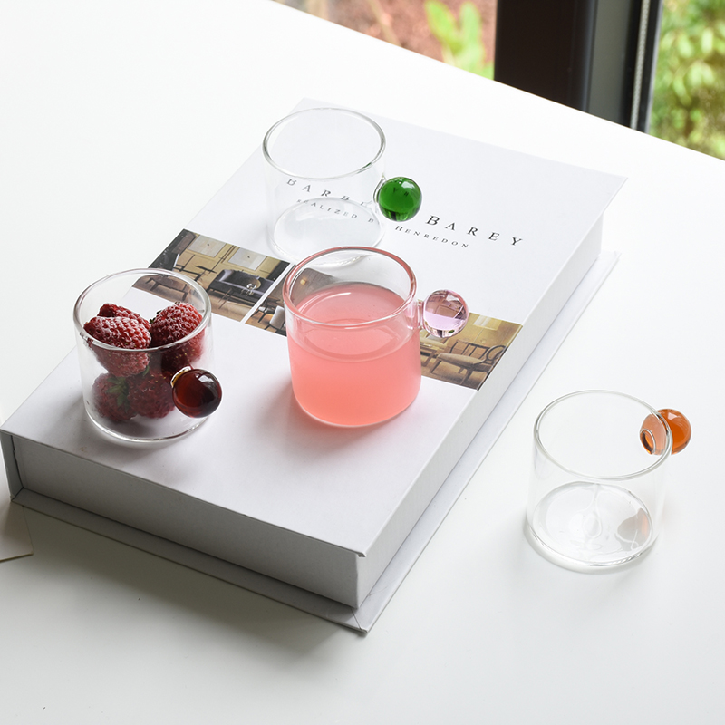 Juego de tazas de té pequeñas para café expreso, cubo de tazas de té de vidrio resistente al calor, decoración de mesa, capacidad de 110ml, 6 uds.