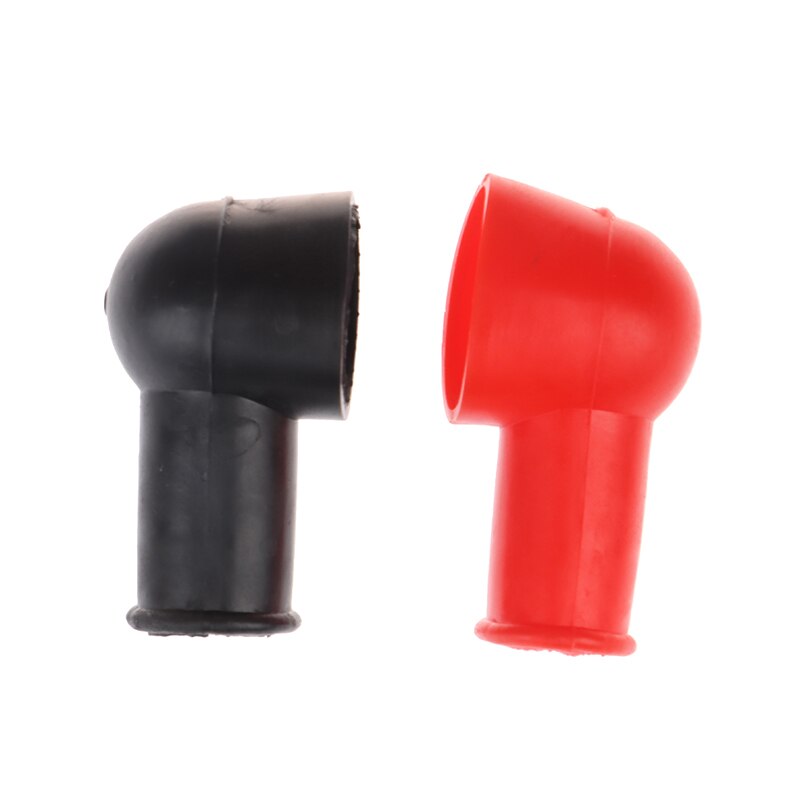 2pcs Rubber Car Motorcycles Battery Negative Positive Terminal Cover Cap Boot Insulating Protector Replacement Batteries Acc