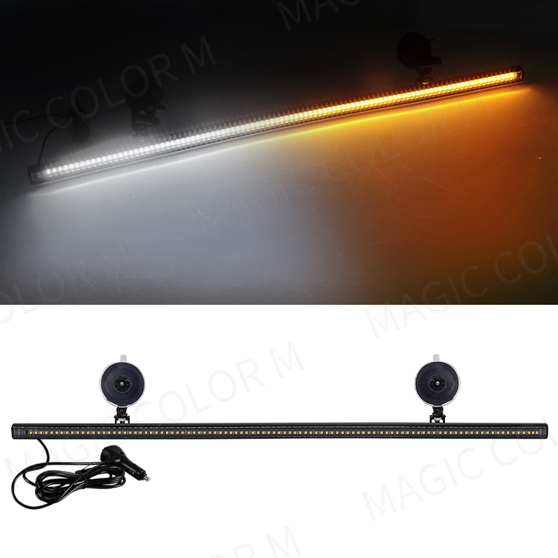 96 LED 3030 perles pare-brise avant lampe clignotante d'urgence voiture lampe stroboscopique barre feu de signalisation Auto toit voyant d'avertissement 12V: Bleu profond