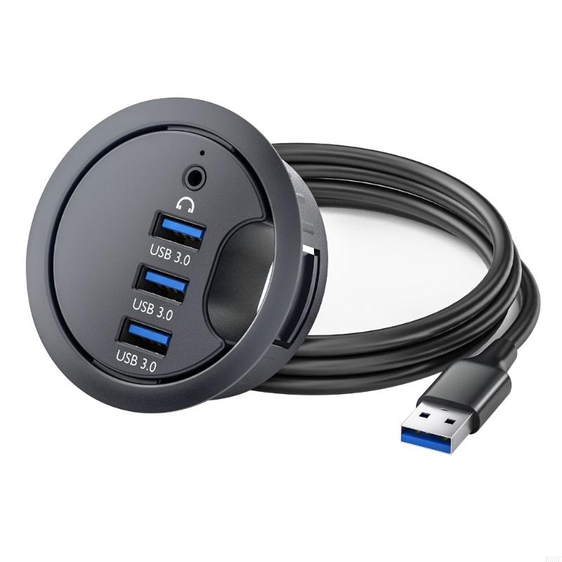 R58F USB DEK GROMMET OVER USB Piczowo -montażowy kabel pulpitu pulpitu pulpitu: Różowy