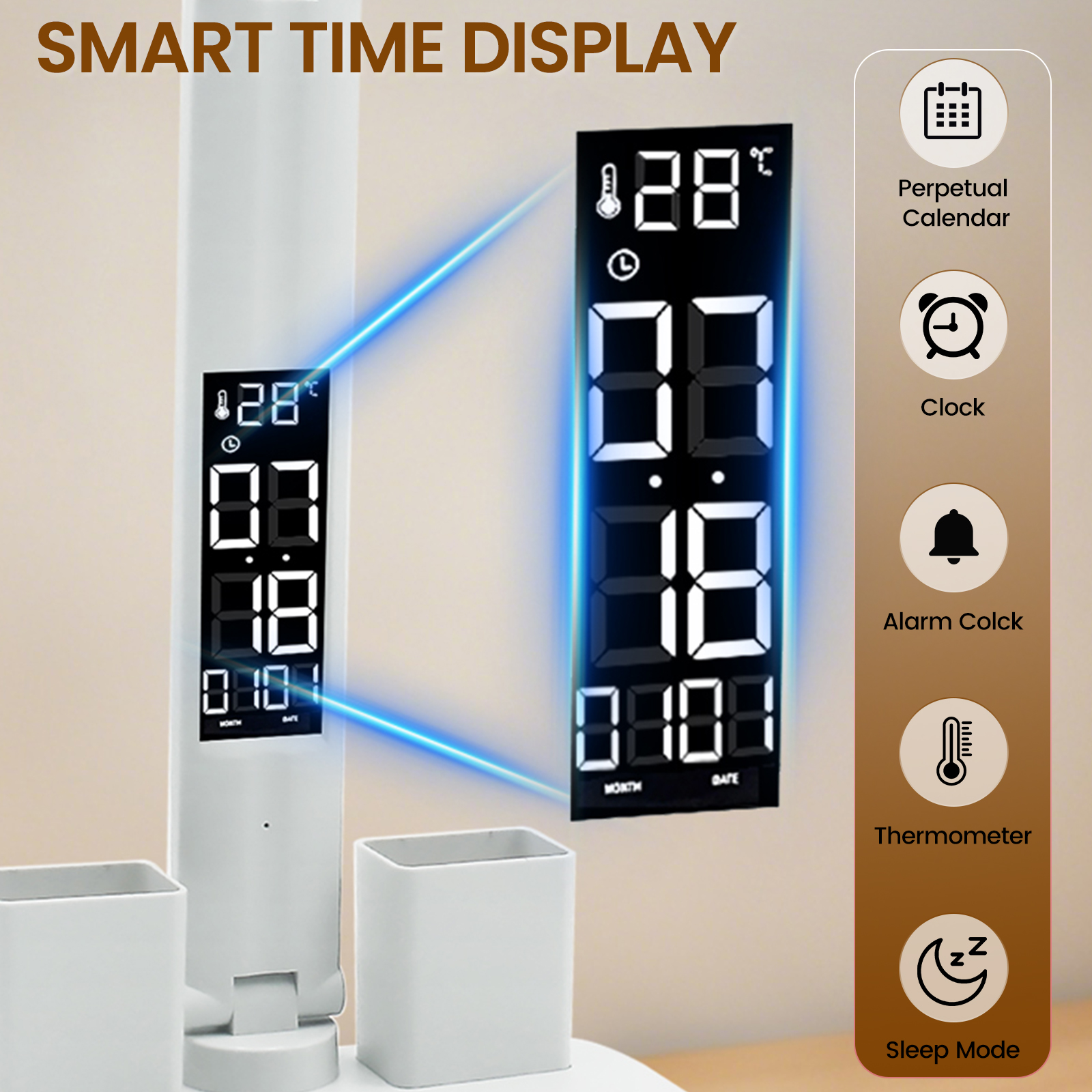 Aanraakbare dimbare LED bureaulamp USB opvouwbaar met oogbescherming CCT leeslamp met wekker nachtlampje kamer huisdecoratie