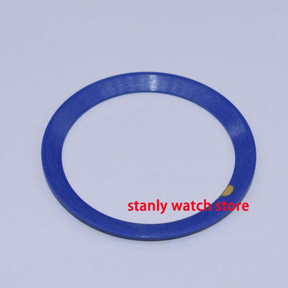 38mm blue ceramic bezel insert golden scale watch parts fit 40mm GMT automatic movement watches