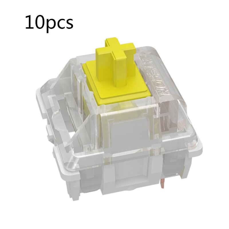 Gateron 3Pin Switches black red brown blue clear green yellow SMD LED Gateron Switch for Mechanical Keyboard fit MX GK61: Yellow