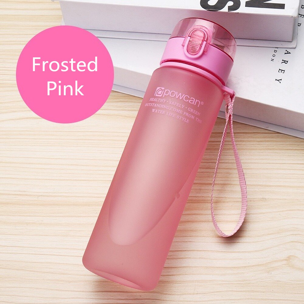 800ml/1000ml Portable Leak-proof Water Bottle Tour Outdoor Bicycle Sports Drinking Plastic Water Bottles for Kids and Audult: Frosted pink 800ml