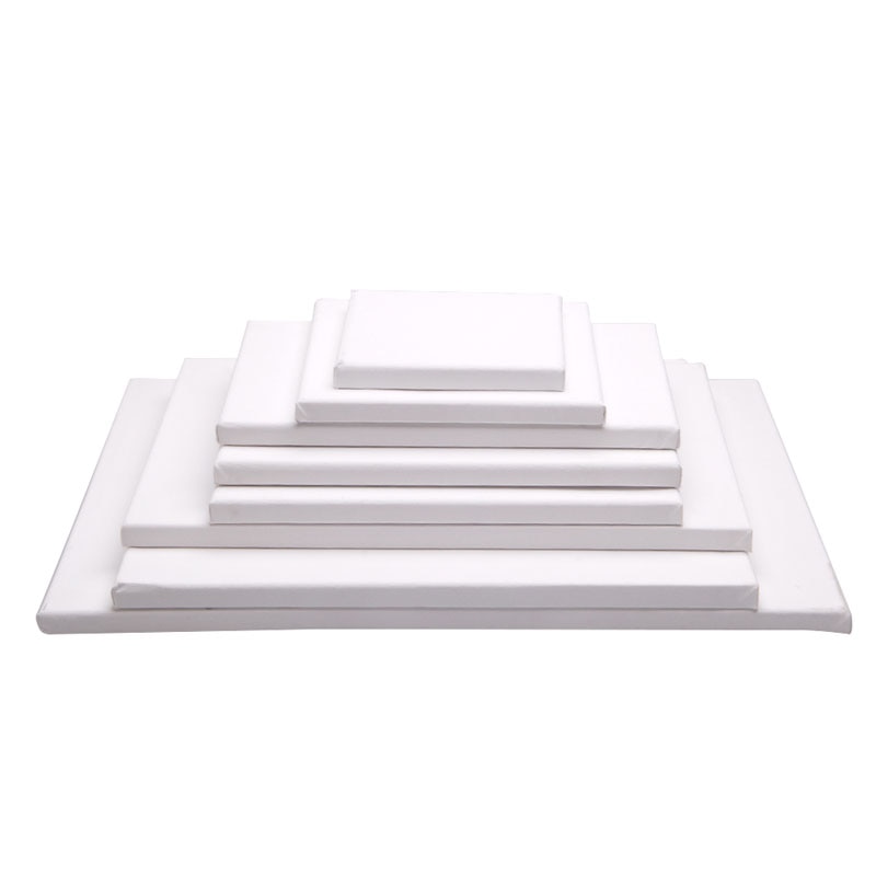 Cadre de planche de bois en toile blanche, carré vierge pour peinture acrylique à l&#39;huile d&#39;amorçage