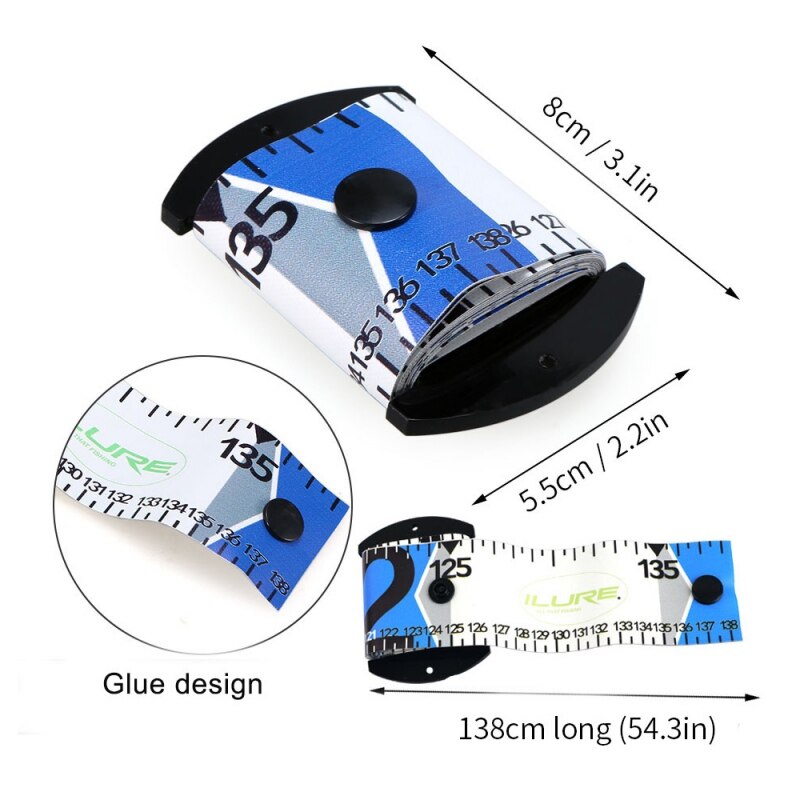 138cm x 5cm Waterproof Fish Measuring Ruler PVC Fishing Ruler Measurement Tackle Tool