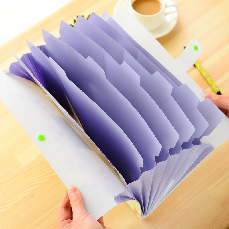 1pc Brand Waterproof Book A4 Paper File Folder Bag Accordion Style Document Rectangle Office Home School Color Random