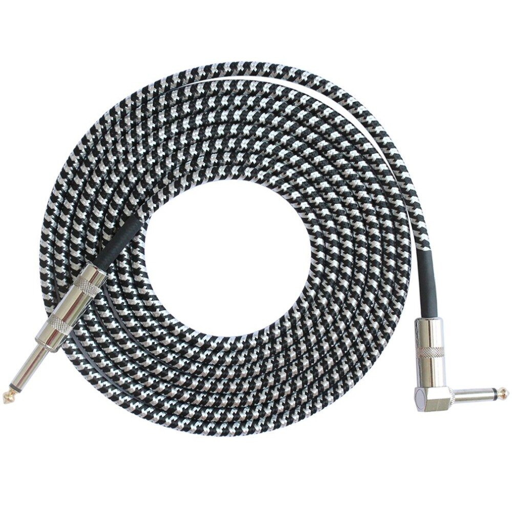 Mono Jack Gitaar Kabel Audio Male naar Male Cable Cord Breien Koper 6.35mm Rechte Plug Voor Elektrische Instrumenten