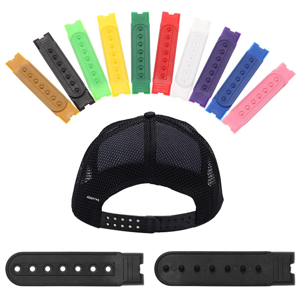 Conjunto de 5 piezas de Snapback con correa de hebilla, Material de repuesto, sujetador colorido, accesorios de sombrero, mezcla de 10 colores, novedad de