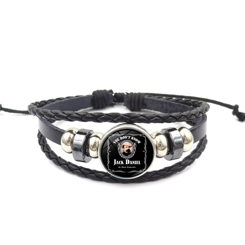 Products Accessories Jack Daniels Time Stone Braided Bracelet Retro Handmade DIY Beaded Bracelet Multilayer Hand Jewelry: Xswx1868 8