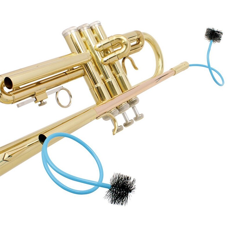 6 in 1 trompetvedligeholdelsesrengøringsværktøjssæt trompetstativ 1 stk børster + dæmpning + handsker sæt