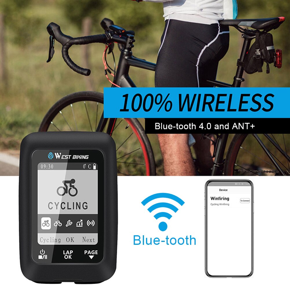 GPS Bike Computer Wireless Speedometer Waterproof Road Bike MTB Bicycle Bluetooth ANT+ Backlight Cycling Computers In Stock