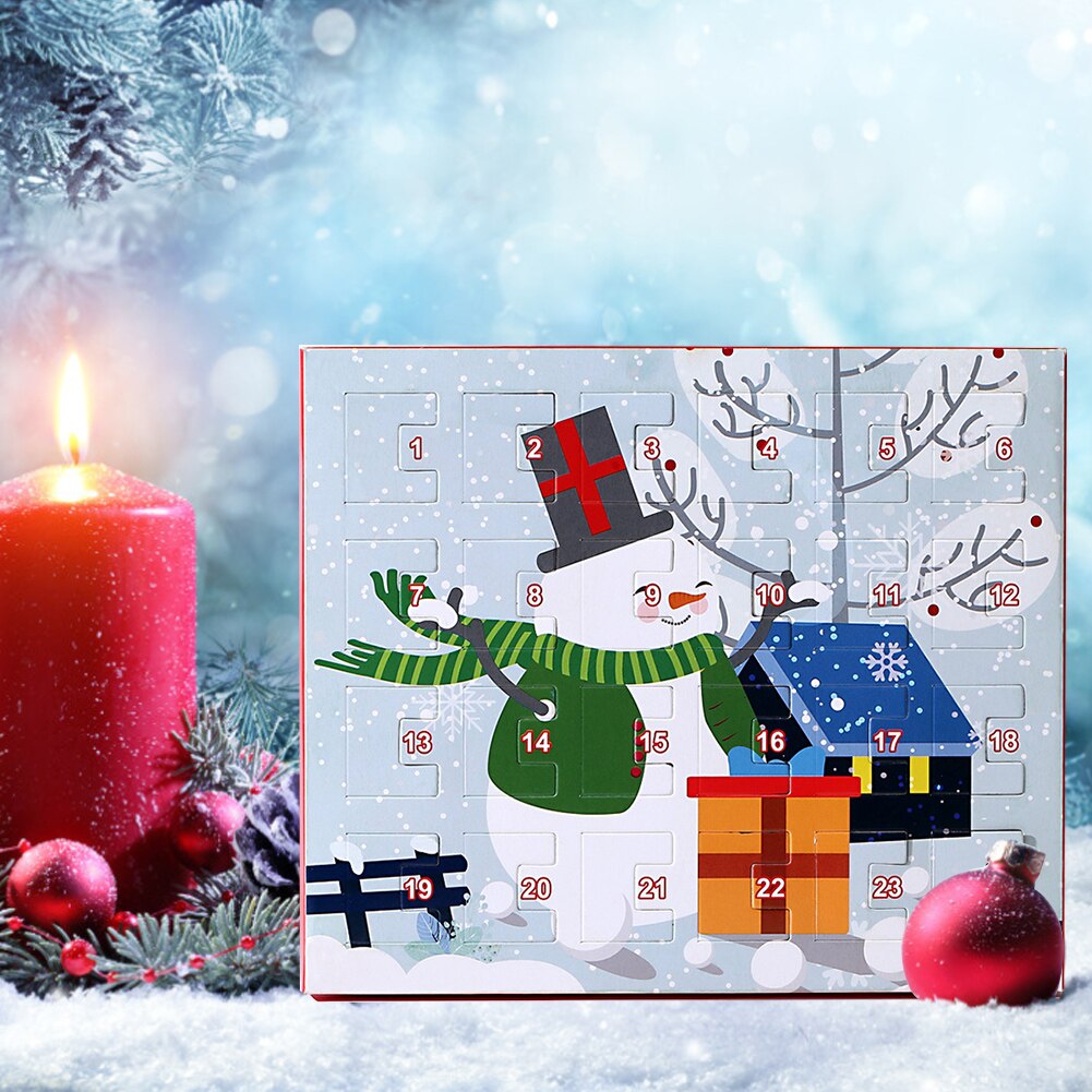 Schneemann Weihnachten Advent Kalender Frauen Mädchen Schmuck DIY Countdown-Kalender 24 Tage Reize Mit Armbinde einstellen freundlicher Überlegene