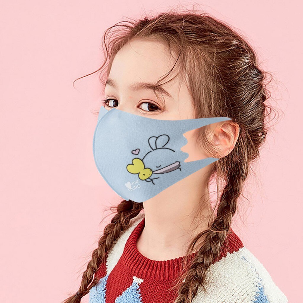 Child Face Mouth маска Protective Face Covers Bandana Reusable Washable Protection Cover Breathable Cotton маски: C