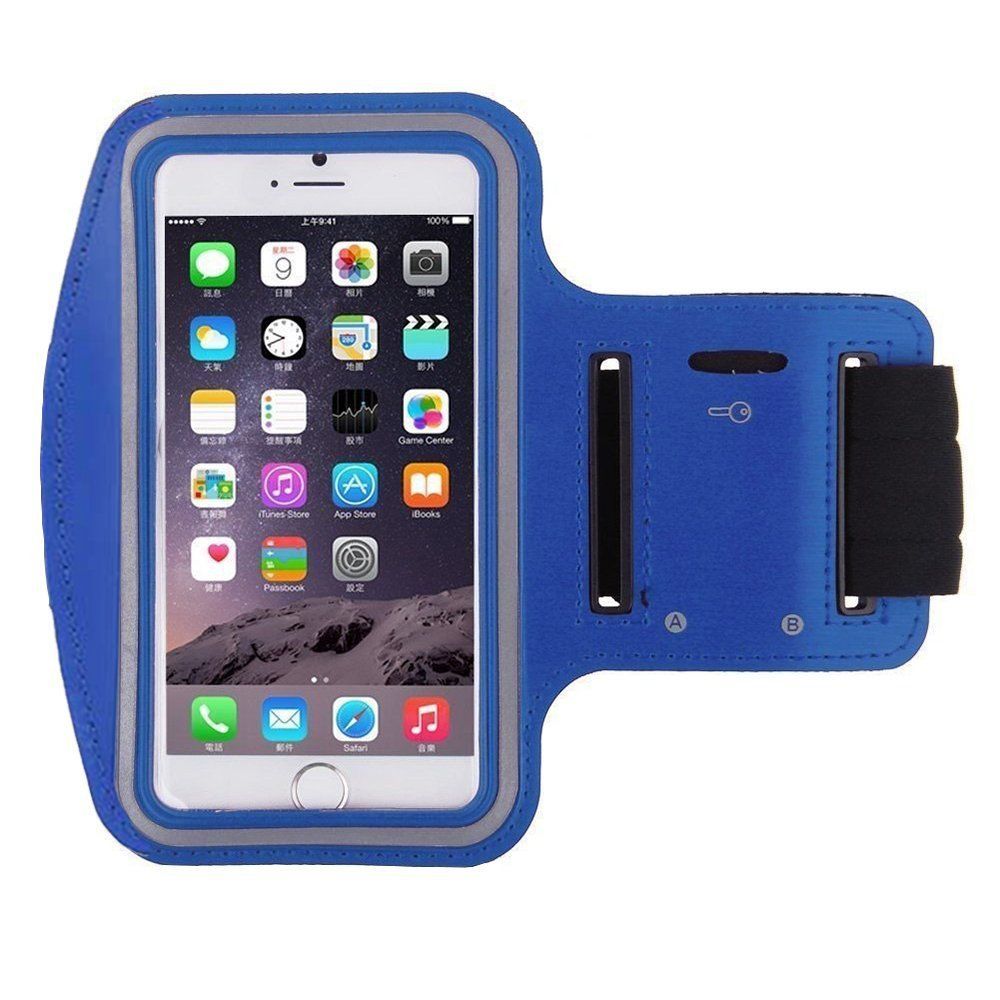 PINZHENG Universal Arm Band Phone Case Waterproof Bracelet Mobile For Run Outdoor Sports Running Phone Holder For iPhone Android: Royal blue