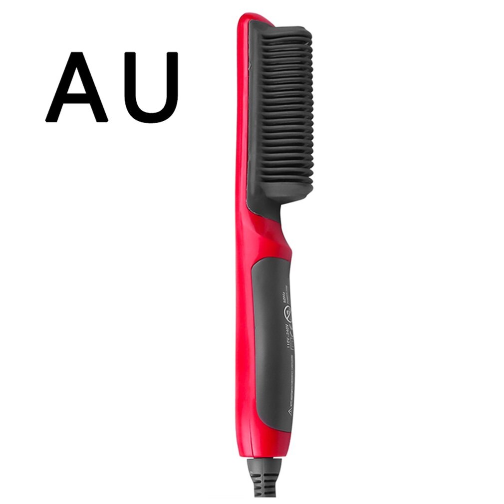 Cheveux raides électrique défriser les cheveux vapeur peigne barbe lisseur Styler brosse cheveux outils de coiffure: UK