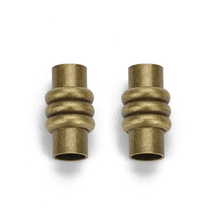 Fostfo 5pcs/lot Magnetic Clasp Hooks Jewelry Clasps End Caps Necklace Bracelets Clasp Connectors for Jewelry Making Supplies: Antique Bronze F7682