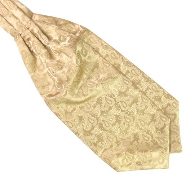 Cravate chaude Ascot cravate hommes cravate Satin auto cravate pour mariage: Or