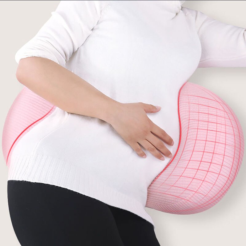 Almohada de maternidad de fibra de bambú para mujer embarazada, soporte para la cintura, almohada de algodón elástico para dormir de lado, cojín para el embarazo