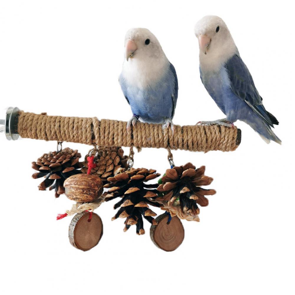 Vogelkooi Speelgoed Milieuvriendelijke Rest Stand Slijtvaste Huisdier Vogel Papegaai Beet Speelgoed Kooi Accessoires Papegaai Schommel Speelgoed Papegaai stand