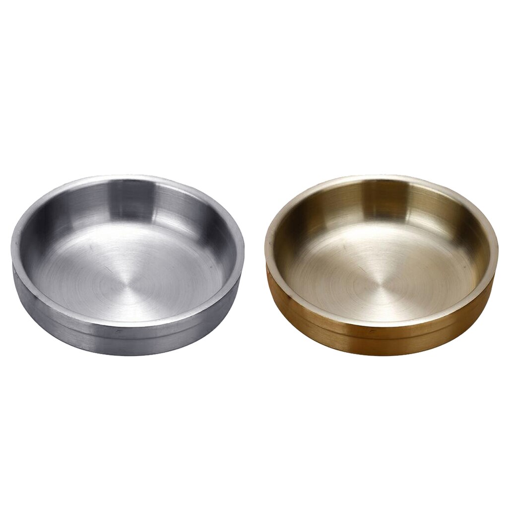 Stainless Steel Home Round Tableware Soy Sauce Wasabi Edible Oil Dish Bowl