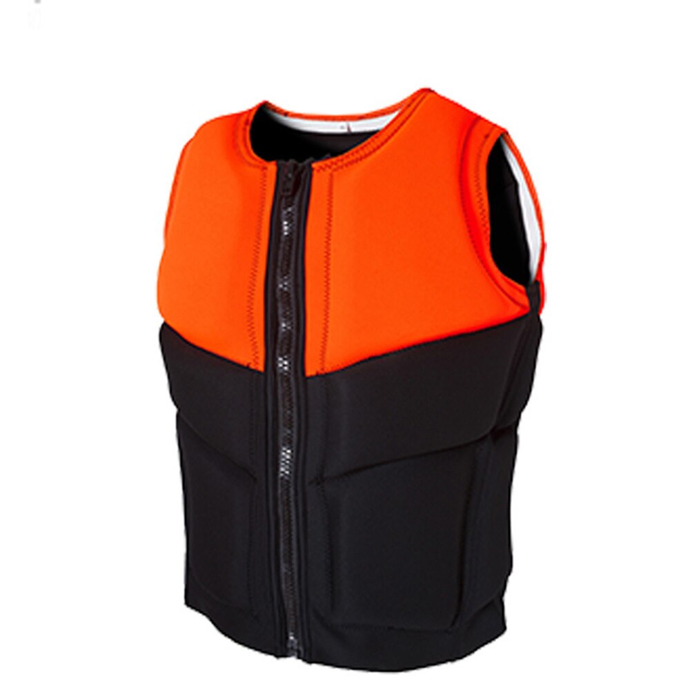 Neopren Leben Weste Männer Frauen Leben Jacke Auftrieb Rettungsweste Angeln Surfen Treiben Schwimmen Schwimm Kleidung Wassersport: Orange / XL (78-90KG)