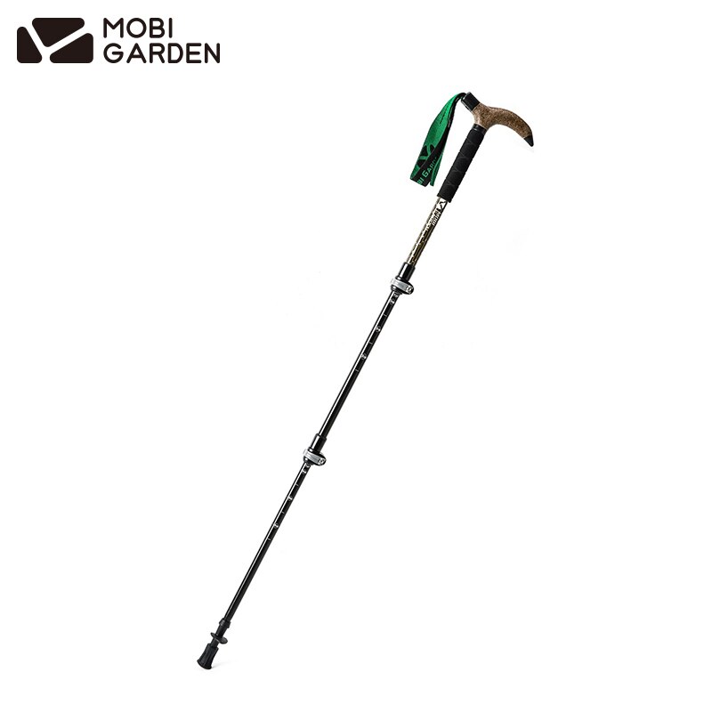Mobigarden t-grip trekkingstok lichtgewicht aluminium 65-110 cm hoog elastische eva bergstokken nxlqu 67001