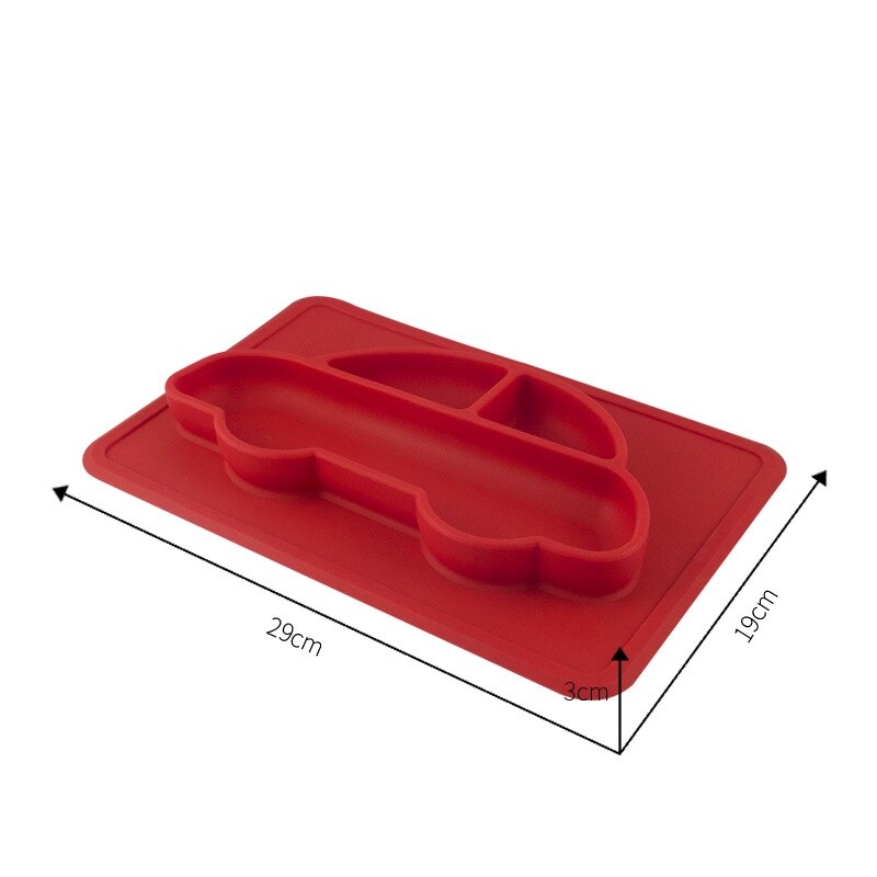 Baby silikon bil form bordstablett tallrik servis barn mat behållare fat spädbarn matning barn mat tallrik bricka redskap