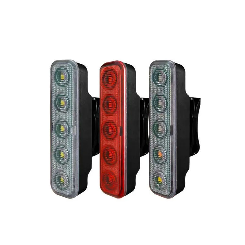 Fahrradrücklicht mit blinkfunktion, 5 leds, usb-aufladbar, ipx5 wasserdicht, mountainbike-rücklicht, fahrradzubehör