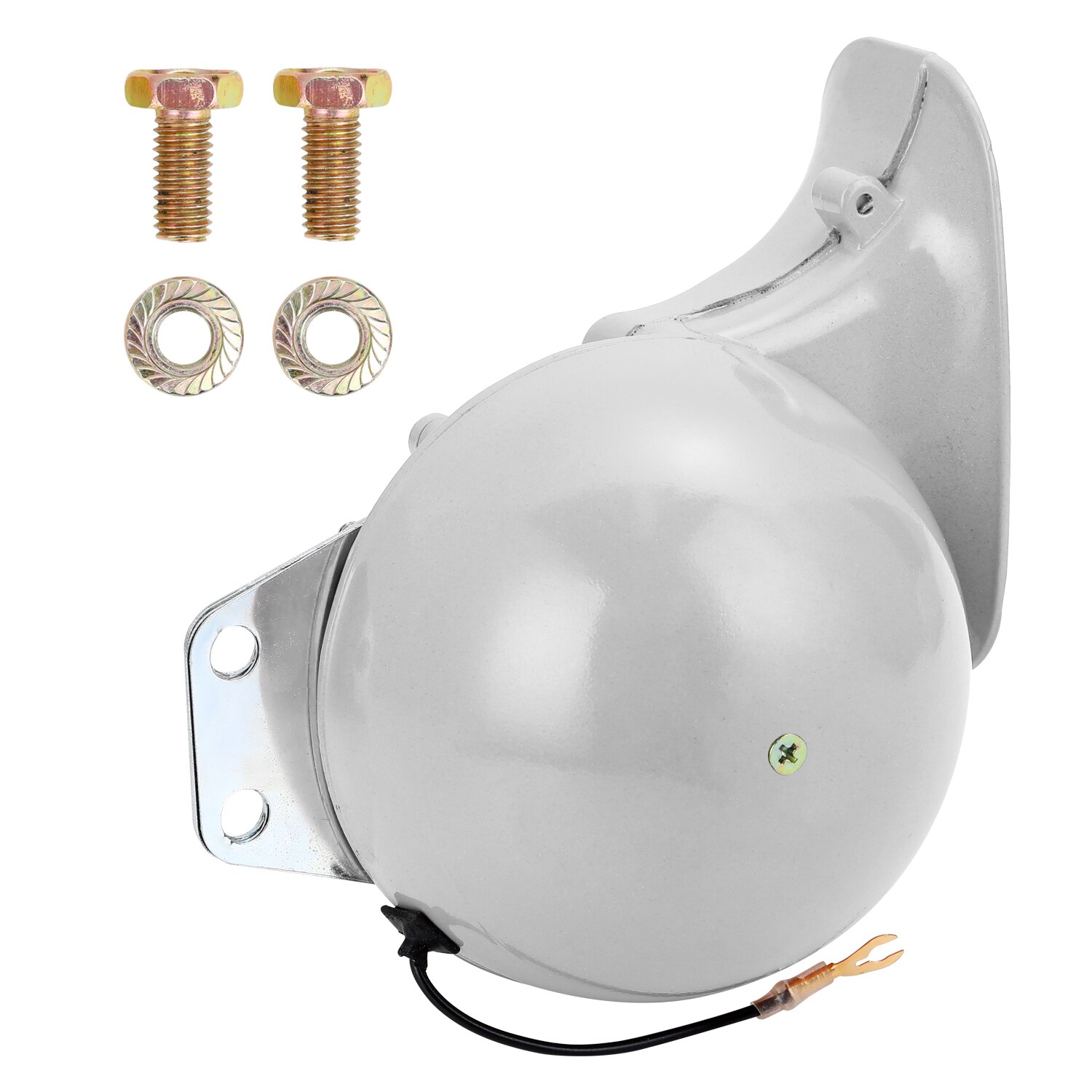 Bocina eléctrica tipo Caracol para coche, claxon de aire Universal de 300DB, 12V, negro, azul, verde y naranja: Grey