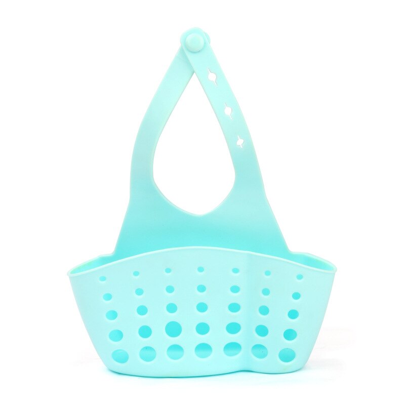 Kitchen Sink Hanging Drain Bag Basket PVC Sink Hanging Sponge Holder Storage Pouch Storage Basket 1Pcs: Blue