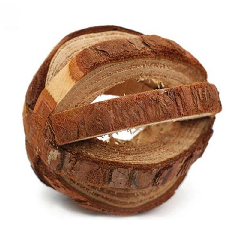 Hamster Natural Wooden Wood Molar Chew Toys Pine Dumbbells Unicycle Bell Roller Toys for Guinea Rat Small Pet Molars Supplies: 01