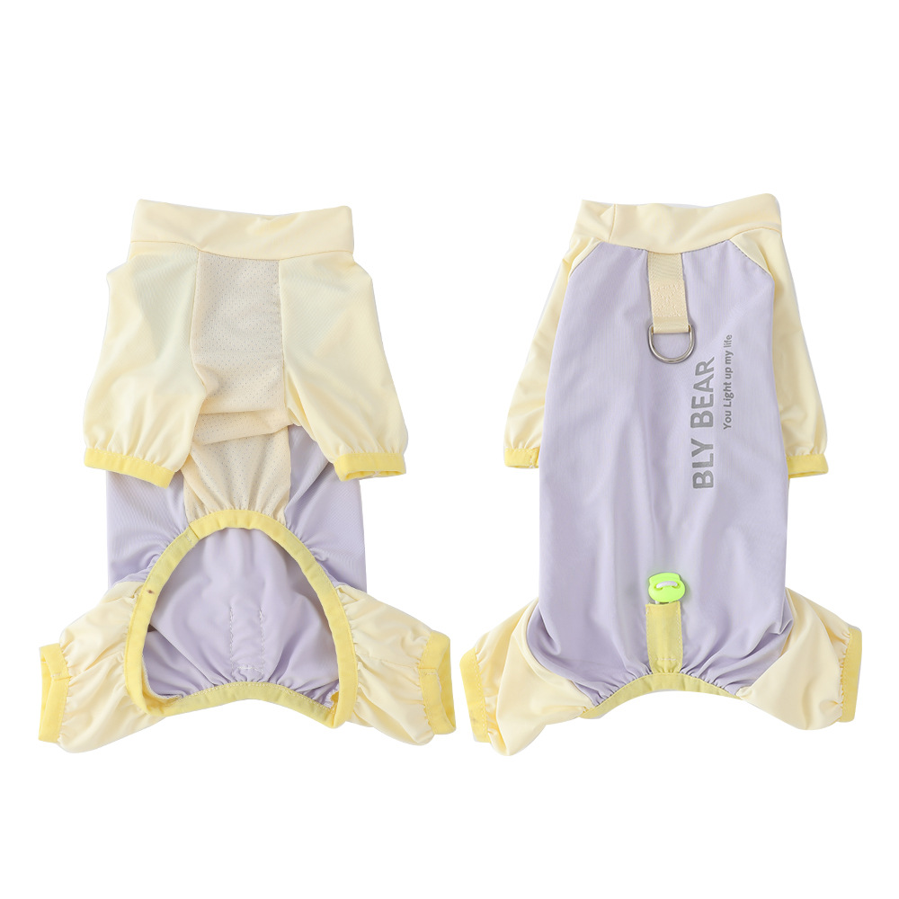 Hundkläder i nät, sommar, solskydd, tröja  uv 50+  kylande utomhuskläder för strandvandring, valpjumpsuit, hoodie, pyjamas