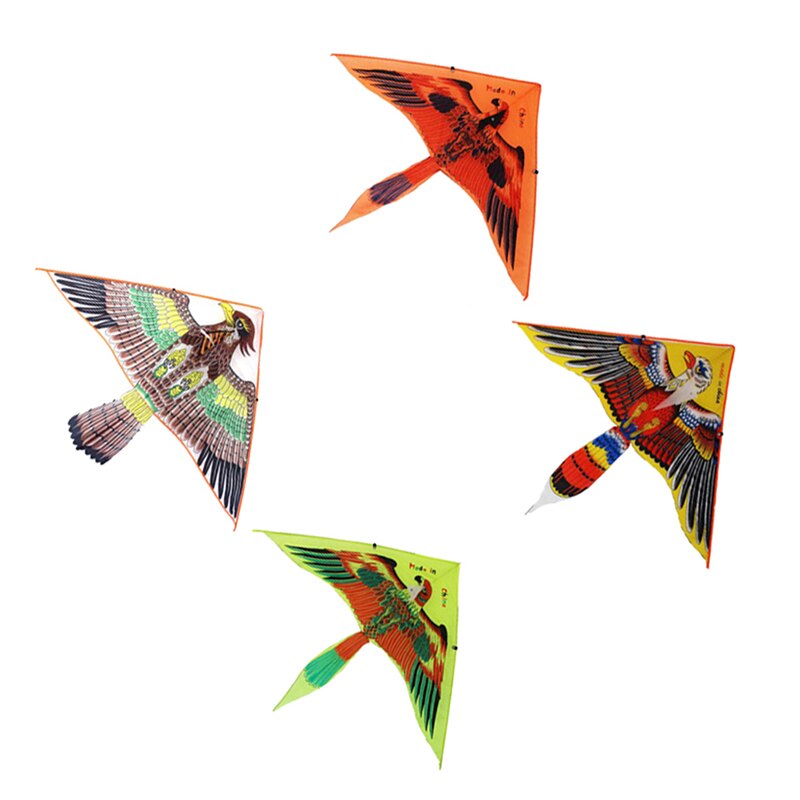 Windsock-Cometa plana grande para niños, cometas de pájaros voladores, juguetes de tela para jardín, Color aleatorio, 1 unidad