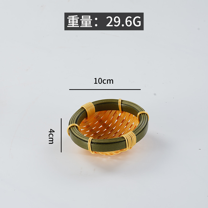 Japanese Sashimi Decoration Mini Basket Seafood Decoration Props Barbecue Plate Bamboo Basket Decoration