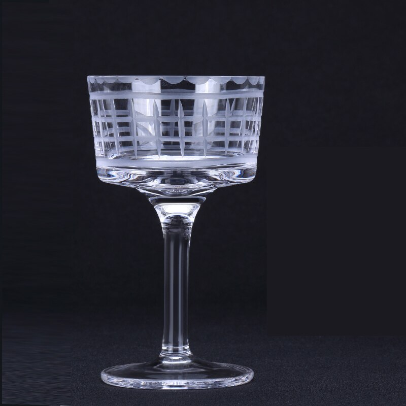 Europa krystallglass vinglass martini glass håndlaget krystall utskåret cocktail kopp dessert kopp beger vin kopp bar drinkware: M06
