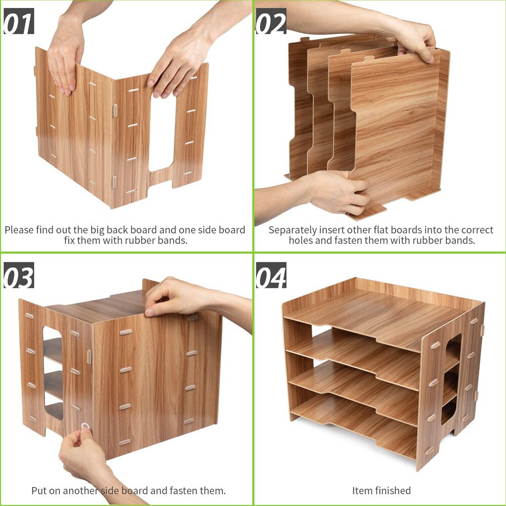 Pen holder File Sorter A4 Document Desk Tidy Organiser Storage Rack Tray Holder Office Stationery Supplies