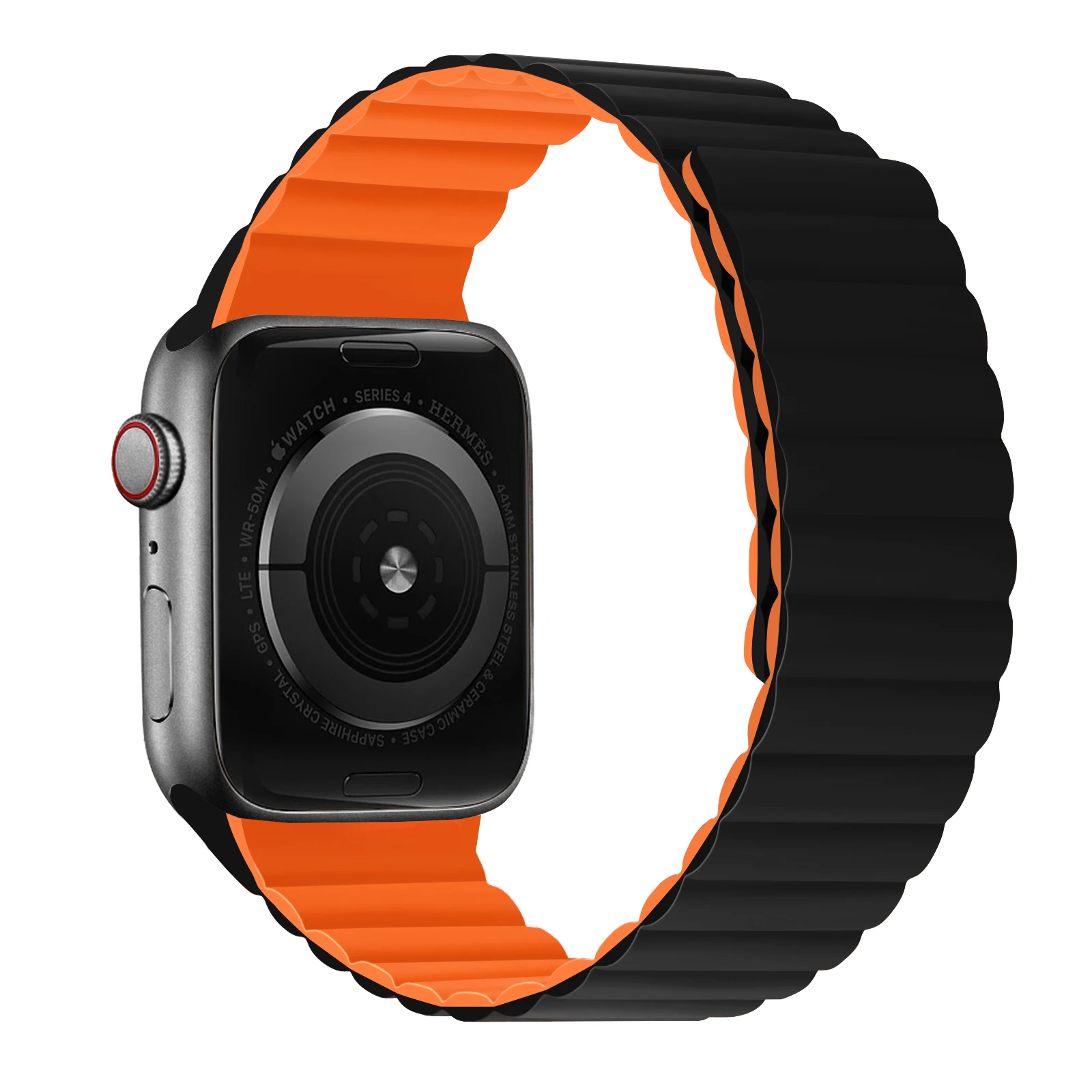 Silikon-Magnetarmband für Apfel Uhr Ultra 49 mm 6 5 4 SE 44 mm 40 mm 10 9 8 7 41 mm 42 mm 45 mm 46 mm Ersatzband iWatch Gürtel: Weiß Schwarz / 14mm