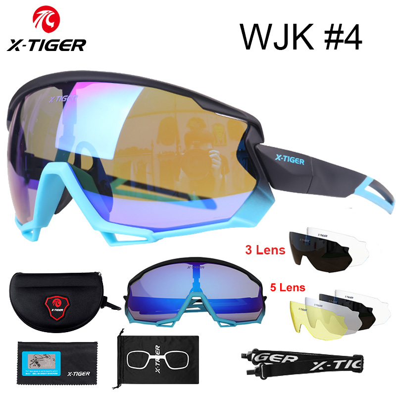 X-TIGER soczewki polaryzacyjne okulary rowerowe szosowe okulary rowerowe okulary rowerowe MTB Mountain rowerowe gogle kolarskie: Beżowy / WHITE
