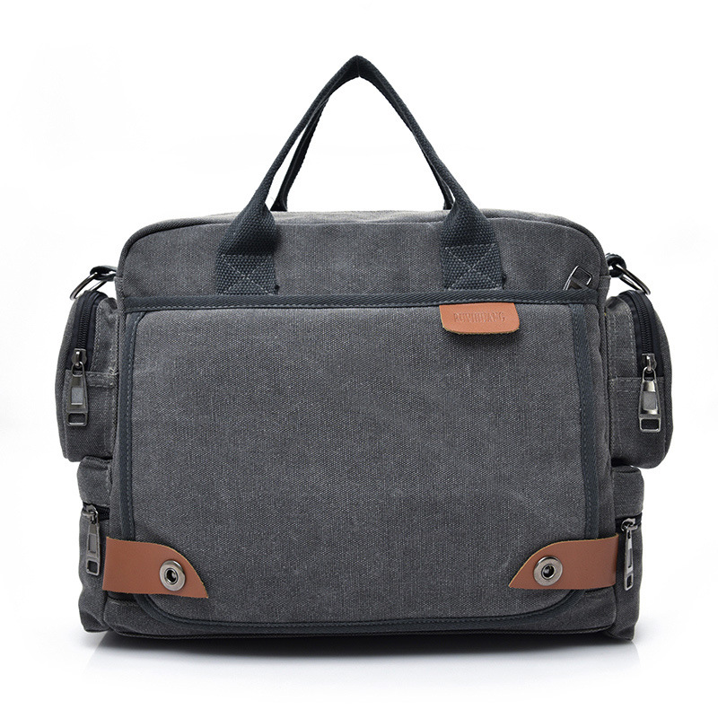 Herenhandtas multifunctionele canvas herentas schoudertas zakelijke casual crossbody messenger reistas canvas tas