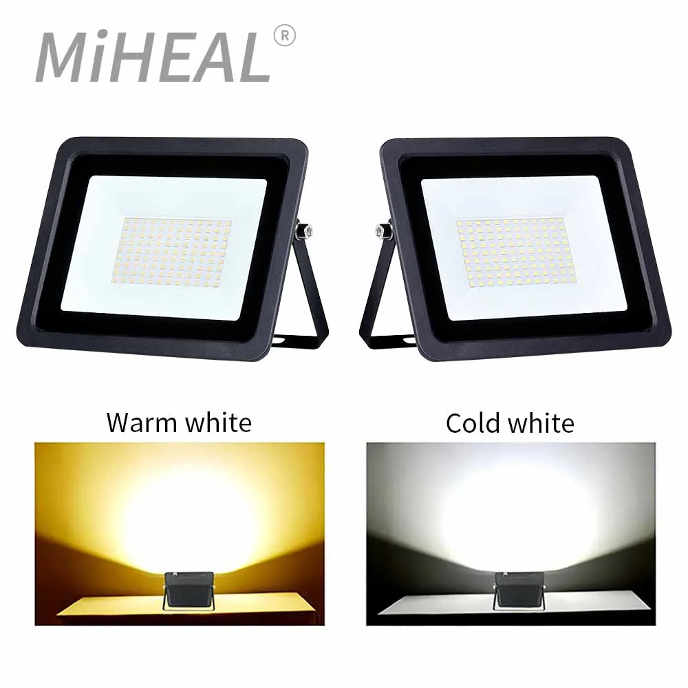 Led-schijnwerper Ac 220V 240V 10W 20W 100W 200W 300W IP68 Waterdichte Outdoor Tuin Projector Verlichting Spotlight Muur Flood Lamp