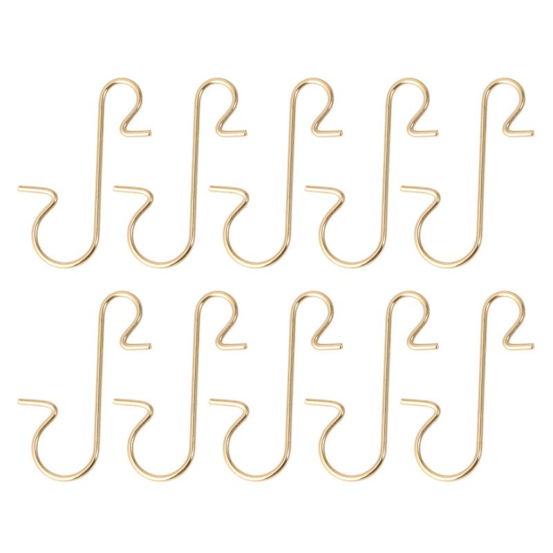 150 Pcs Kerst Metalen Opknoping Haak Creatieve S-vorm Haak Metalen Hanger Kerst Decoratie Benodigdheden: Goud