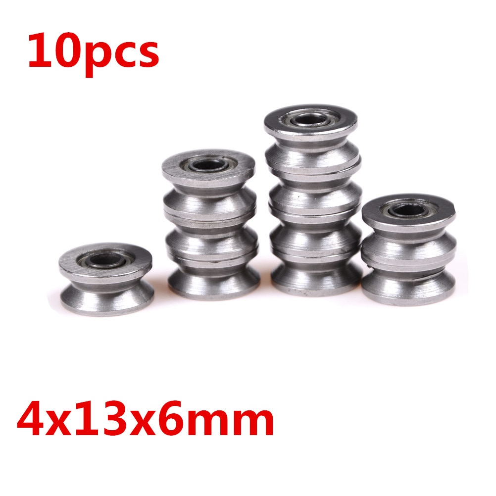 10 Pcs V624ZZ V Groef Roller Wiel Kleine Kogellagers Katrol Wielen Lager Draad Track Gids 4X13X6 Mm