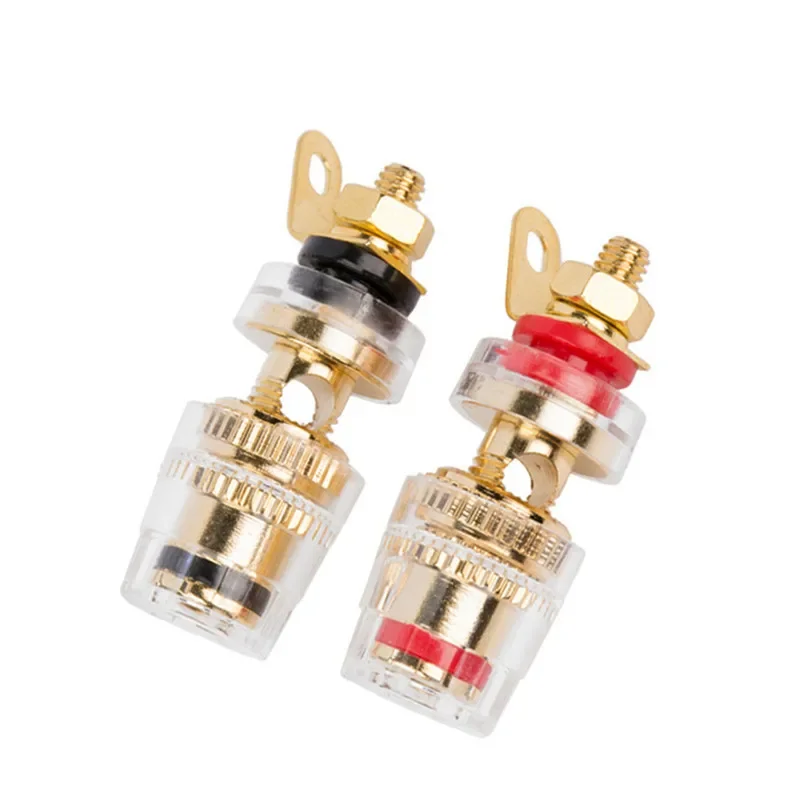 Connecteur de fiche banane, prise Audio, poste de liaison de 4mm pour amplificateur, bornier de haut-parleur, électronique grand public plaquée or: Bundle 2