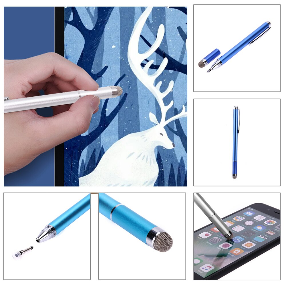 2in1 Stylus Pen For Phone Tablet Touch Pen Capacity Screen Pen For Samsung Xiaomi Laptop Surface Pen Smartphone Draw Pen Pencil