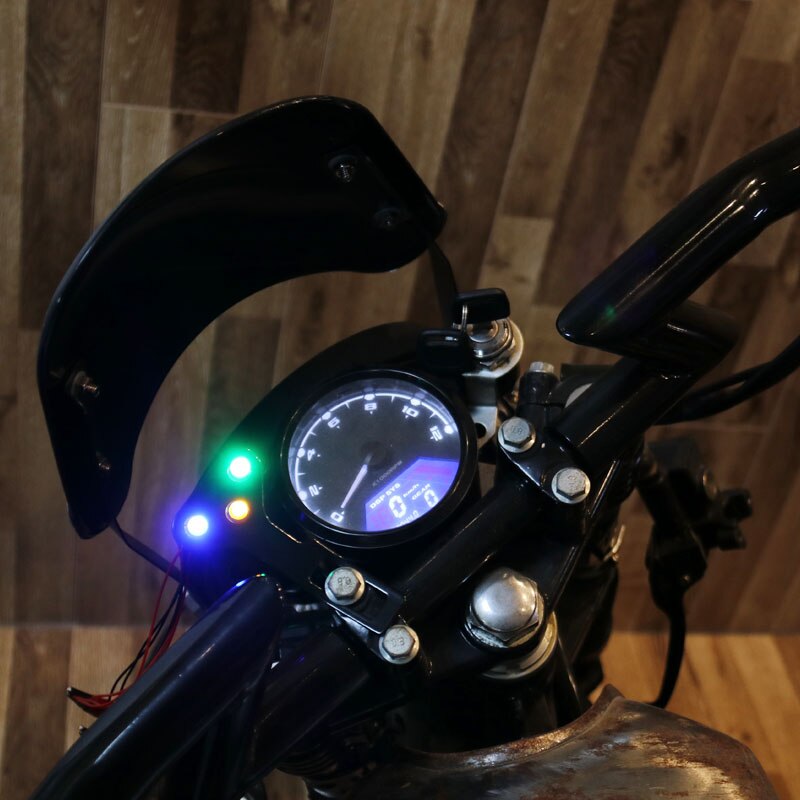 12v motorcykel instrument led ljus helljus / neutral / blinkers indikator justerbar hastighetsmätare vägmätare extraljus