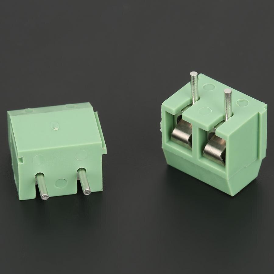terminal blocks connector 50pcs/set 2 Pin 5mm Pitch Green PCB Universal Screw Terminal Block Connector terminals for battery