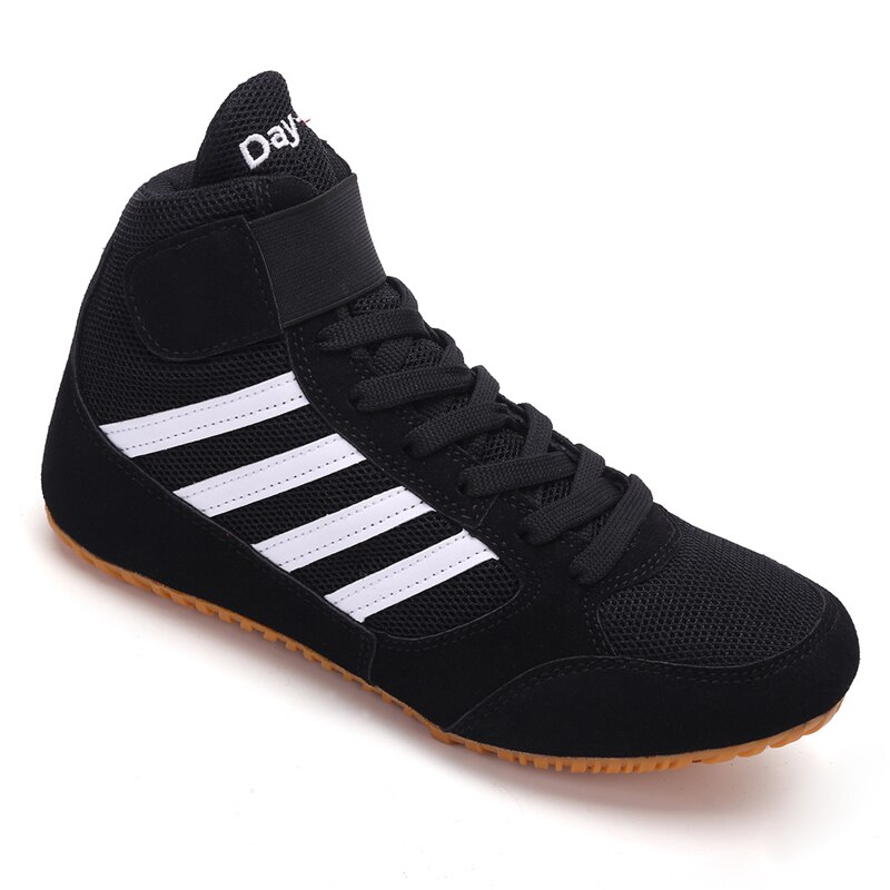 Men Breathable Wrestling Shoes Spring Summer Breathable Flighting Wrestling Trainers Sneakers Men Boxing Shoes: HongSe / 10