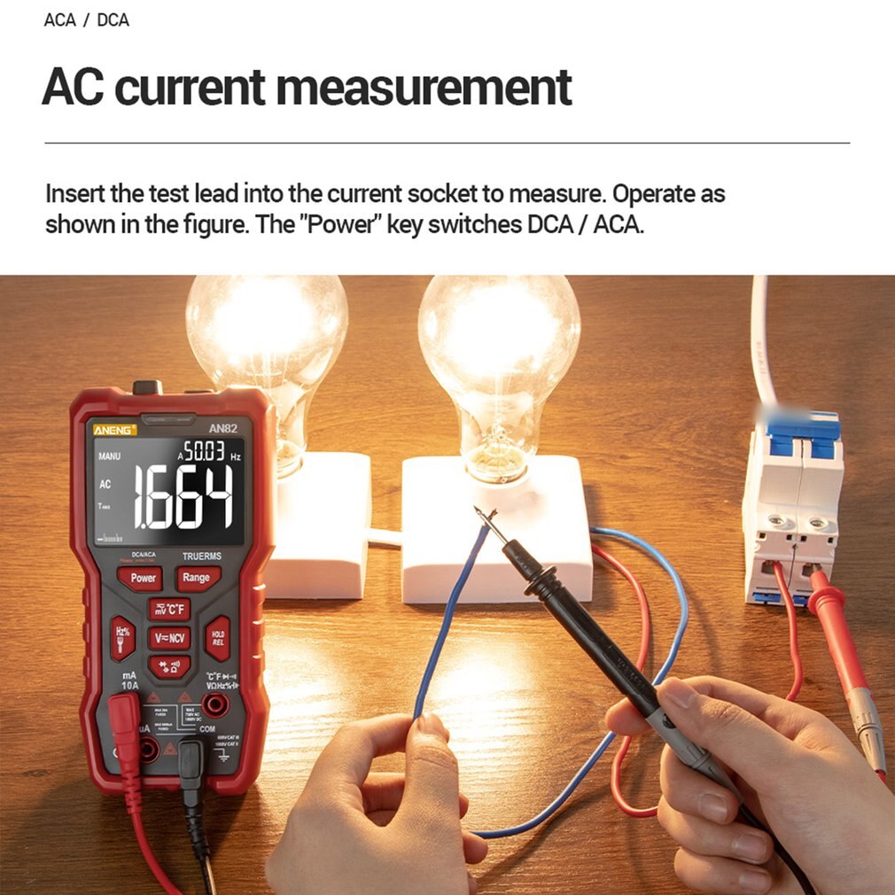 ANENG AN82 Digital Multimeter 9999 Tester DIY Transistor Capacitor NCV Testers True RMS Analog meter Multimetro